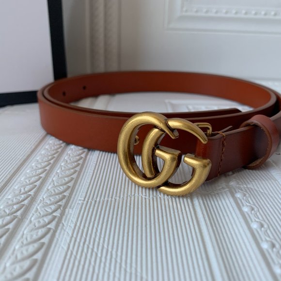 A Double G buckle belt made in our unfinished fade main image 6